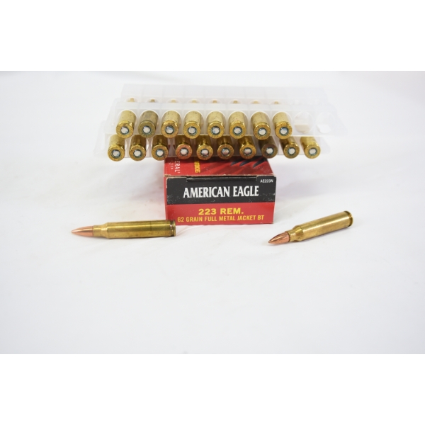 40 Rounds American Eagle 223 Rem Ammunition 