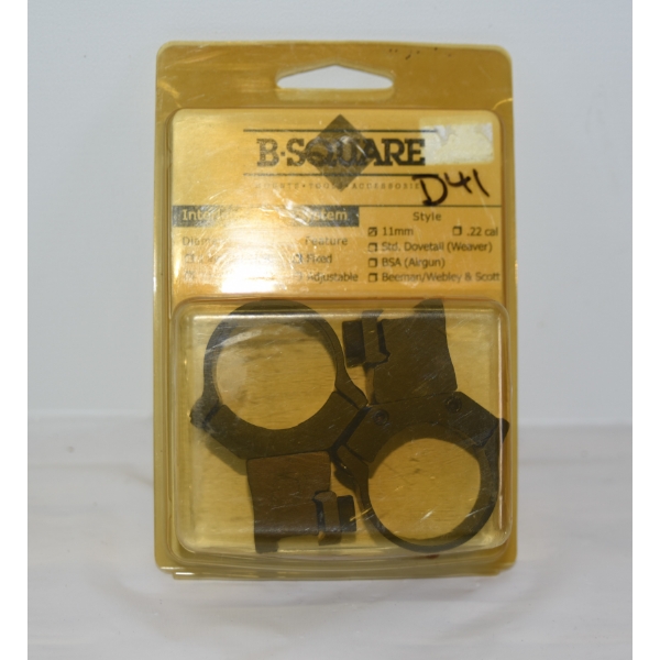 1 Set B Square Specialty 30mm Rings w/11mm Adjustable Base