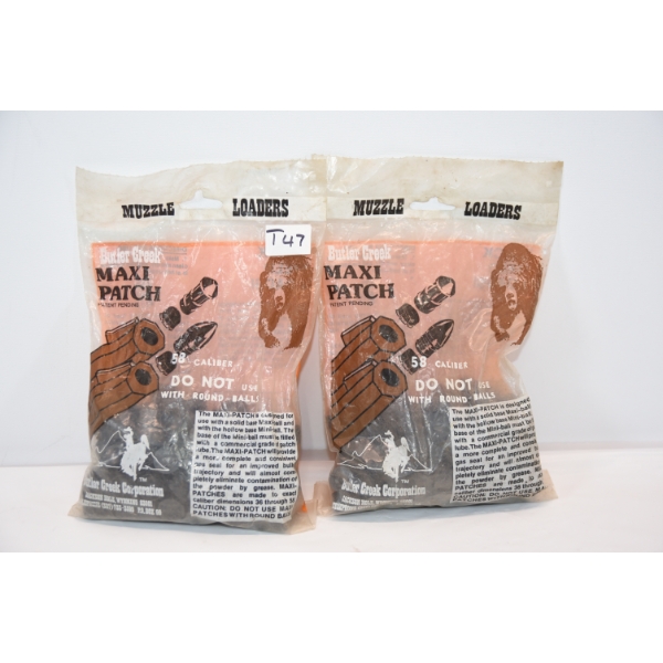 2 Bags Butler Creek 58 CAL Maxi Patch 