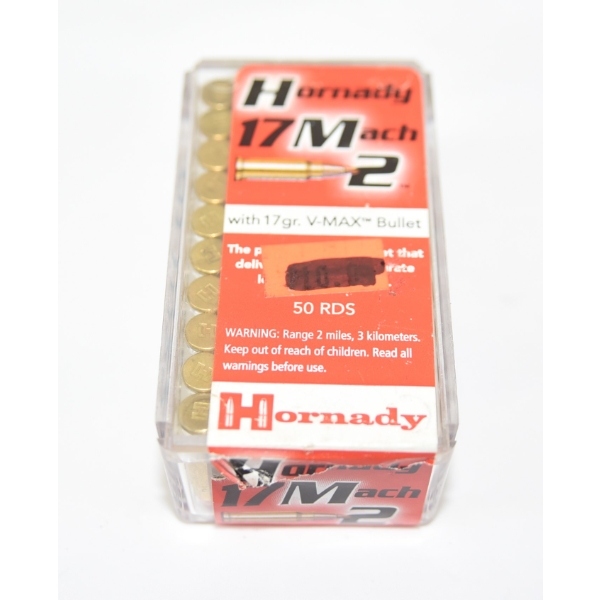 50 Rounds Hornady 17 Mach 2  Ammunition