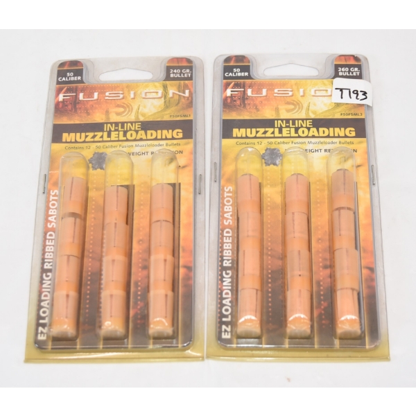24 Pieces Fusion 50cal 240gr Sabot M.L. Bullets