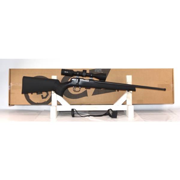 CZ 457 Bolt Action .22 LR Caliber Rifle With Scope & Factory Box