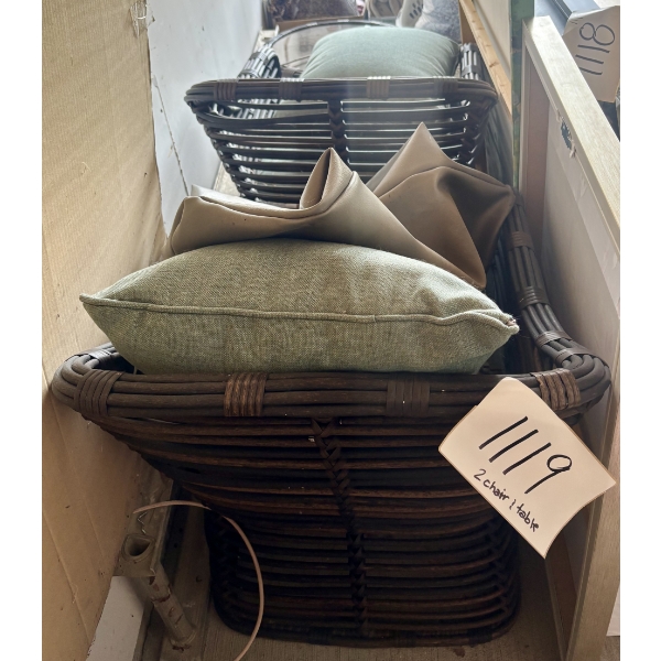 Dark Brown Wicker Patio Set