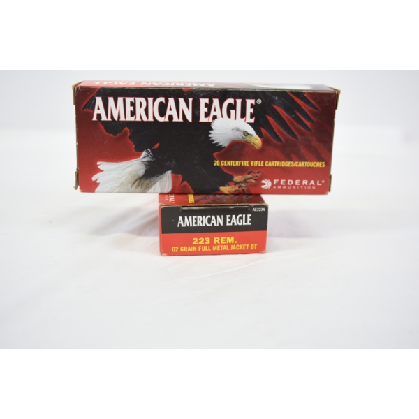 40 Rounds American Eagle 223 Rem Ammunition