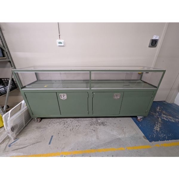 Custom Steel Display Cabinet 96" x 20" x 45"