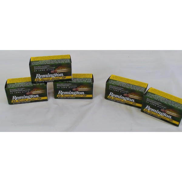 250 Rounds Remington Yellow Jacket .22LR HP Ammunition 