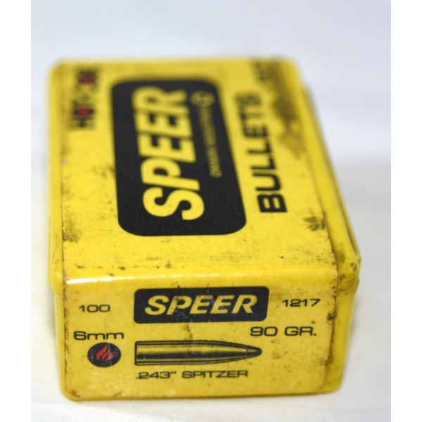 100 Pieces Speer 6mm 90gr Spitzer Bullets