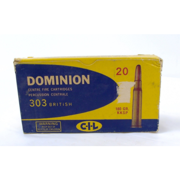 20 Rounds Dominion 303 British 180gr KKSP Ammunition