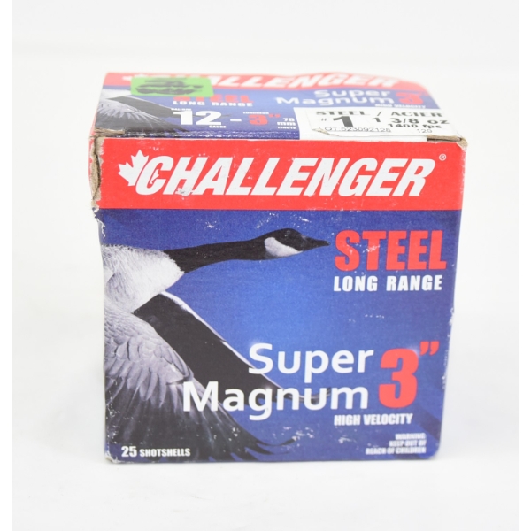 25 Rounds Challenger 12 Gauge 3" #1 Steel Ammunition