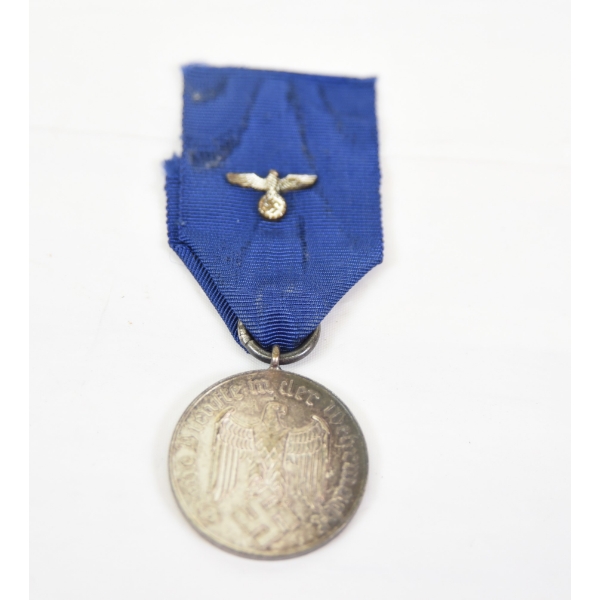 German WW II Army 4 year Long Service Ribbon and Eagle Pin