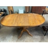 Image 3 : Oak Double-pedestal Extendable Dining Table