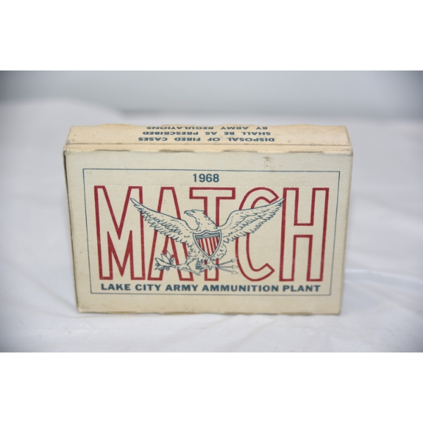 20 Rounds Lake City Army Plant .30 Match Ammunition