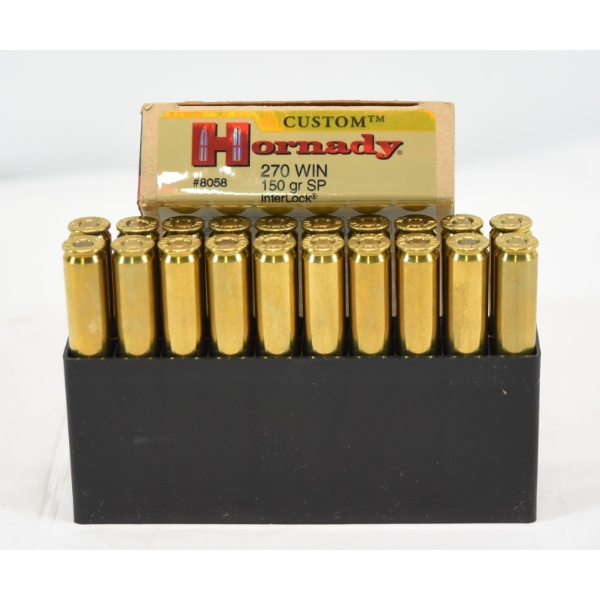 20 Rounds Hornady 270 Win. 150gr. SP Ammunition