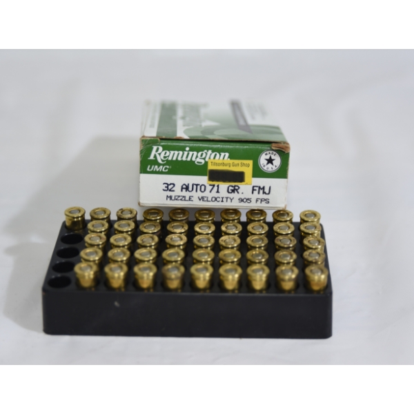 46 Rounds Remington 32 Auto 71gr FMJ Ammunition 