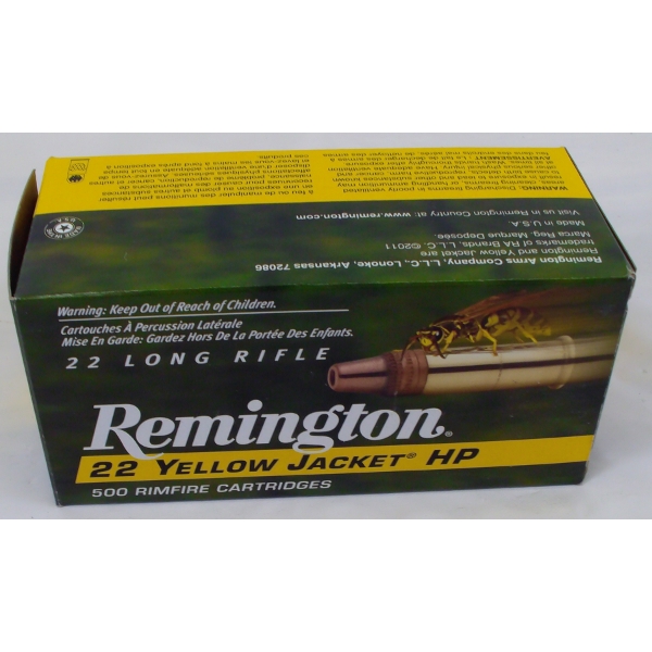 250 Rounds Remington Yellow Jacket .22LR HP Ammunition 