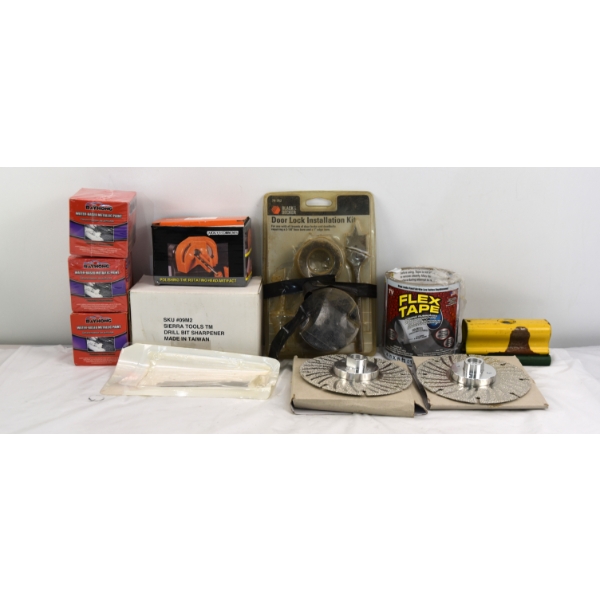 Box Lot Assorted Tool Supplies 
