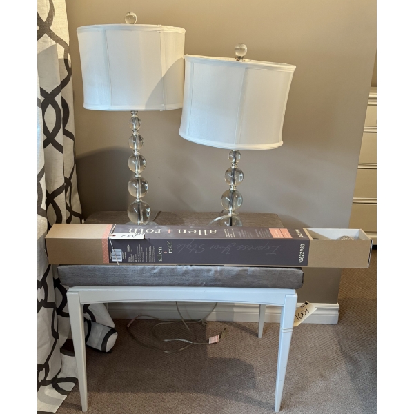 Bedside Lamps, Dressing Stool & Curtain Rod
