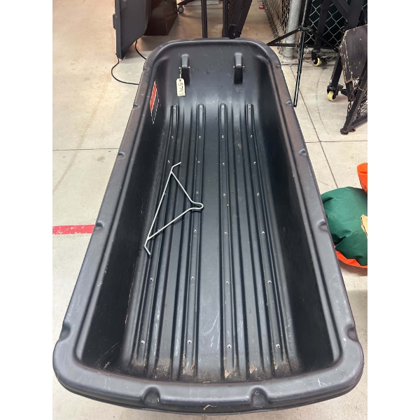 Black Heavy-Duty Plastic Snowmobile Utility Tow Sled