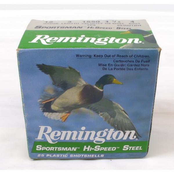 25 Rounds Remington 12 Gauge 3" #4 Shot Ammunition