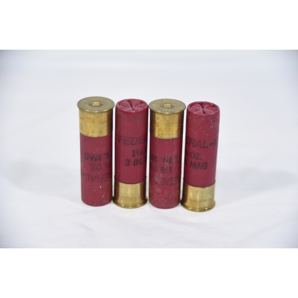 50 Rounds Federal 12 Gauge 3" Power Magnum #4 Shot Ammunition 