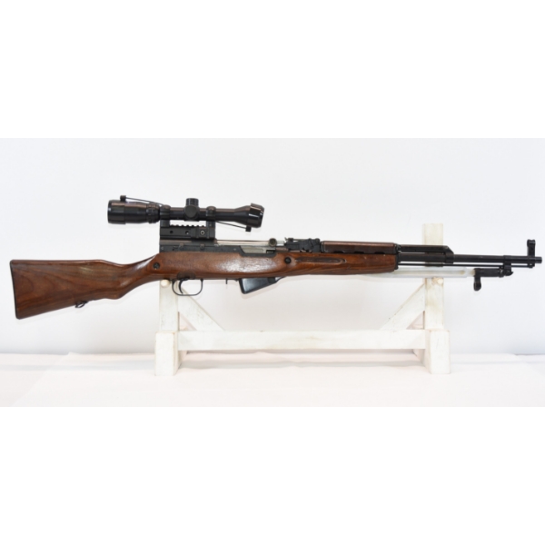 Russian SKS Semi Automatic 7.62x39R Caliber Rifle With Scope