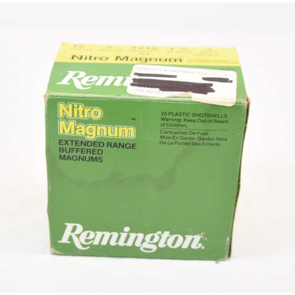 25 Rounds Remington Nitro Magnum 12 Gauge 3" #2 Shot Ammunition