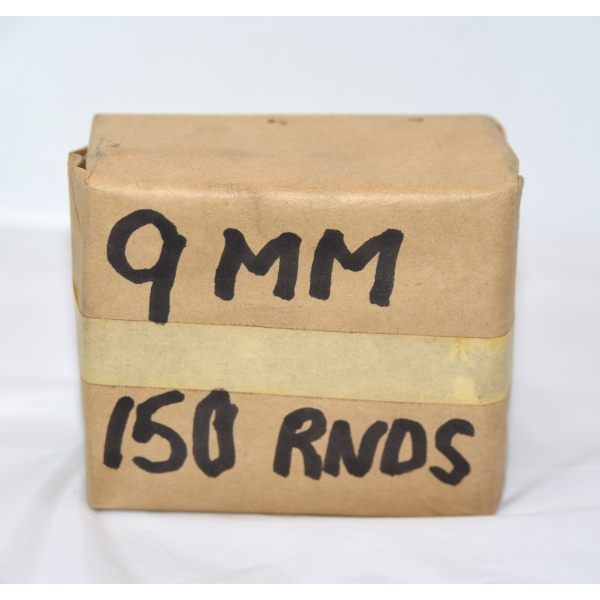 150 Rounds Unknown Brand 9mm Ammunition 