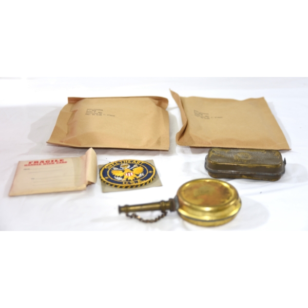 Box Lot Military First Aid & Assorted Items 