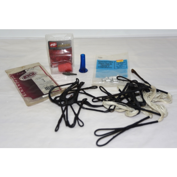 4- Crossbow Strings, 5- Pistol Crossbow Strings Inserts, Field Points etc.