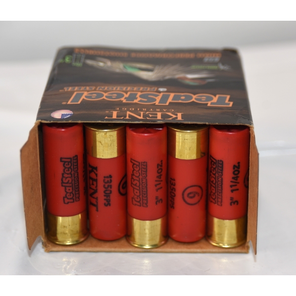 25 Rounds Kent TealSteel 12 Gauge 3" #6 Shot Ammunition