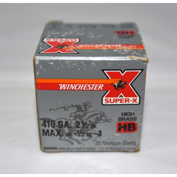 25 Rounds Winchester Super X 410 Gauge 2-1/2" 4 Shot Ammunition
