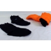 Image 2 : Box Lot Black Boot Covers & Orange Gloves