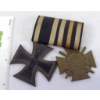 Image 2 : WWI German Iron Cross 2 Piece Mounted Medal Group