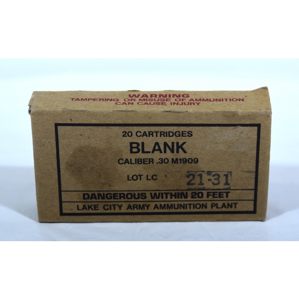 20 Rounds Salt Lake City Arsenal U.S. 30-06 Blanks 