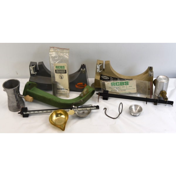 Box Lot Reloading Scales & Equipment 