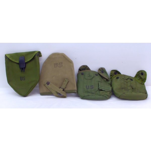 4 Military Canvas Pouches