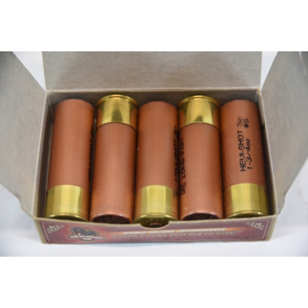 5 Rounds Hevi- Shot 12 Gauge 3" #5 Shot Ammunition