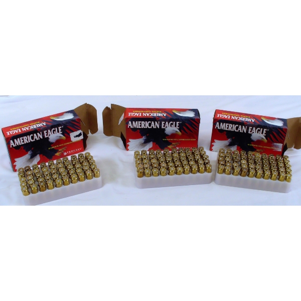 150 Rounds American Eagle 9mm Luger 124gr FMJ Ammunition