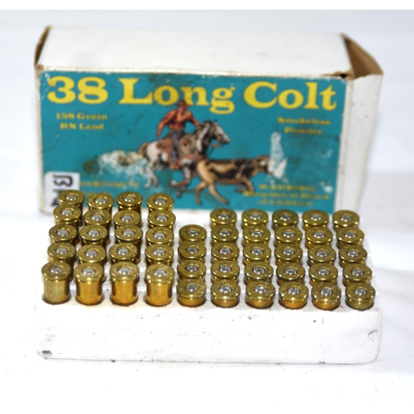 20 Rounds 38 Long Colt Ammunition and 29 Pieces Shot Brass