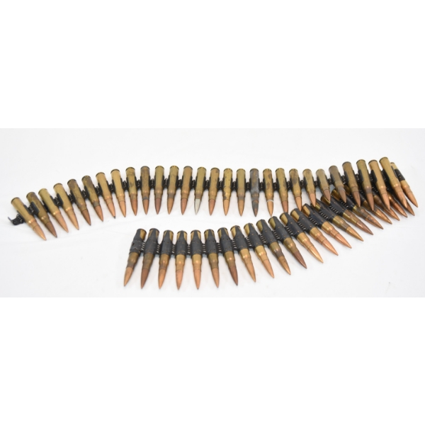 50 Rounds Surplus 8x57 Caliber Ammunition On Belt