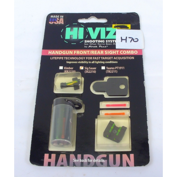 HiViz Handgun Front & Rear Sight Combo for SIG Pistols