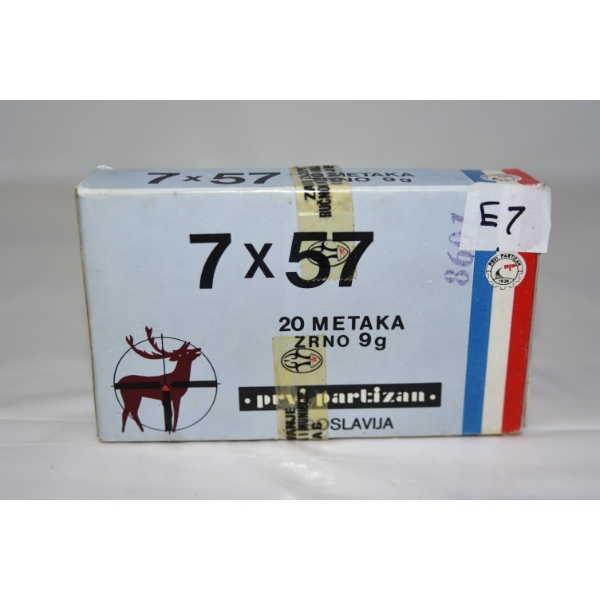 20 Rounds Privi 7x 57 Mauser 154 Gr J.S.P. Factory Ammunition