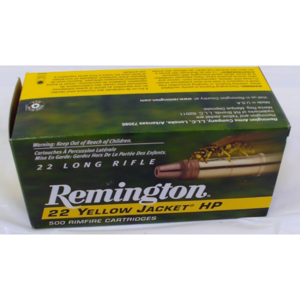 250 Rounds Remington Yellow Jacket .22LR HP Ammunition 