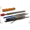 Image 6 : Box Lot Small Tool Files ,  Primer Pocket Cleaners & Leather Tool