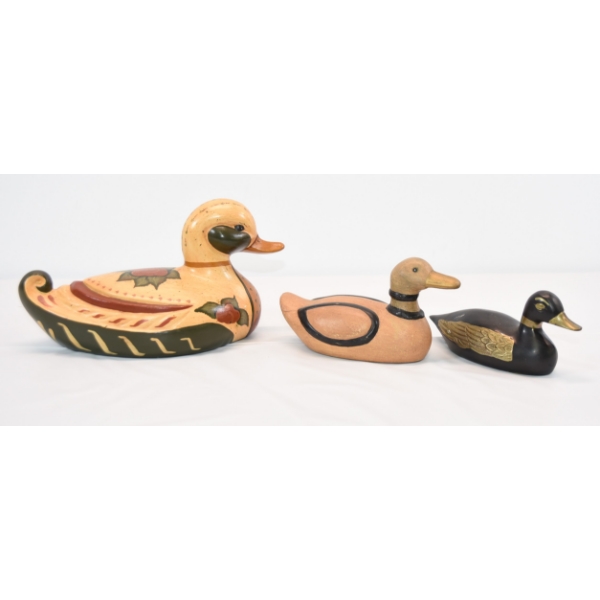Box Lot Duck Decoy Figurines