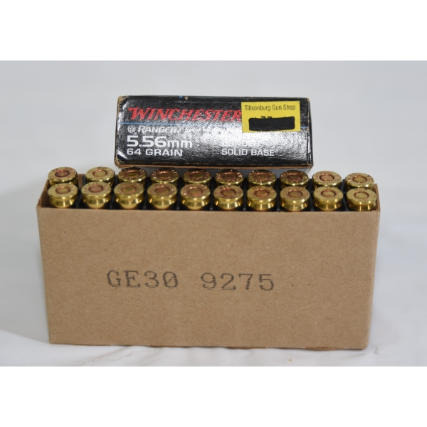 20 Rounds Winchester Ranger 5.56mm 64gr Ammunition 