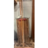 Image 2 : Vintage Wooden Mechanic's Creeper w/ Red Headrest + Shop Push Broom & Floor Squeegee