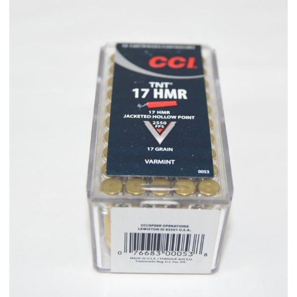 50 Rounds CCI TNT 17 HMR 17gr. Varmint Ammunition