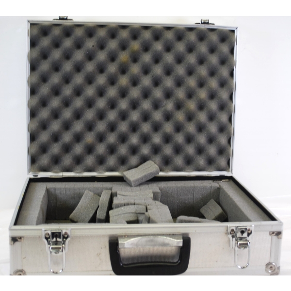 Silver Aluminum Hard Case Featuring Customizable Foam Inserts 