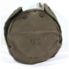 Image 2 :  A Stainless Canteen Frying Pan With A Green Nylon Cover